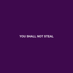 Read more about the article YOU SHALL NOT STEAL
