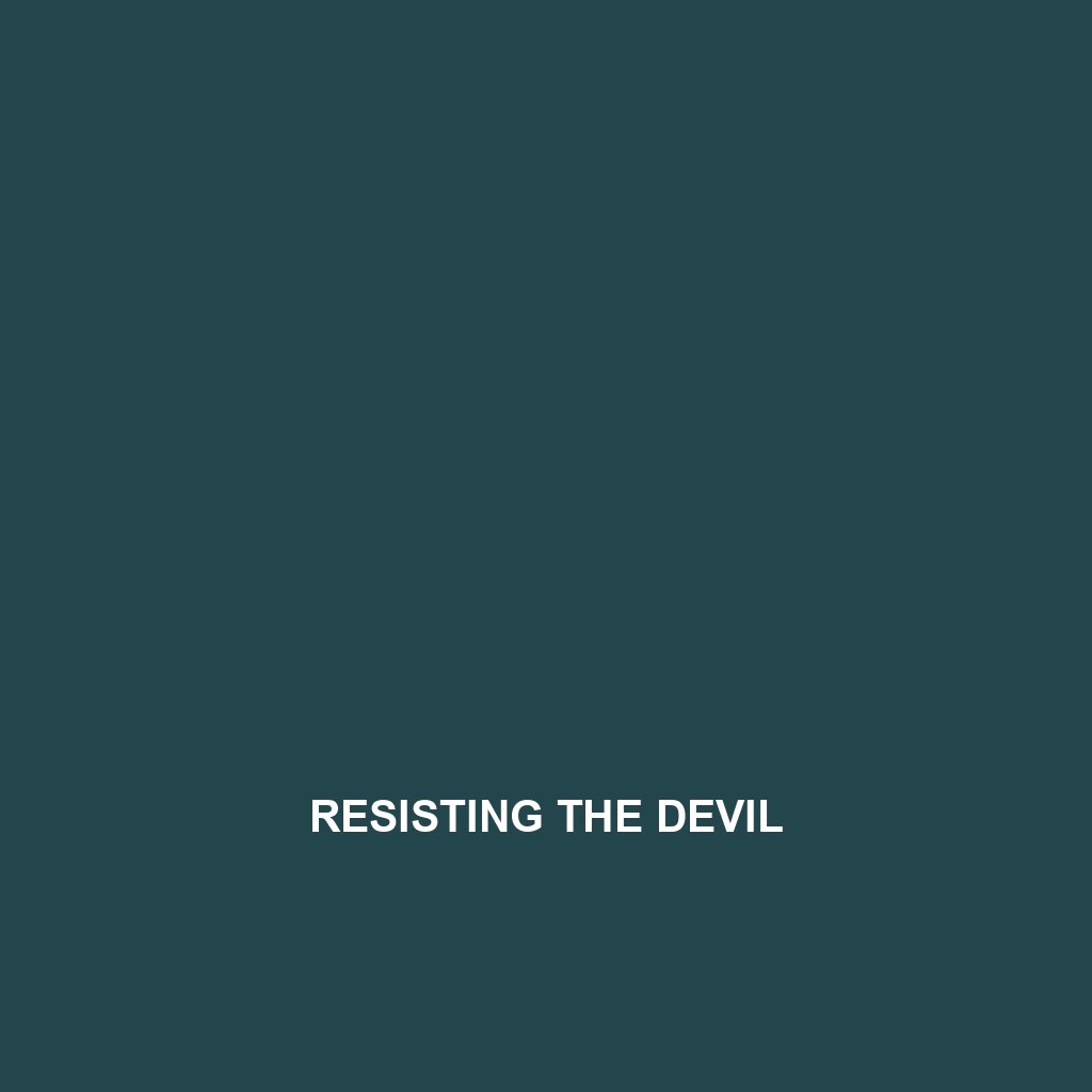 RESISTING THE DEVIL