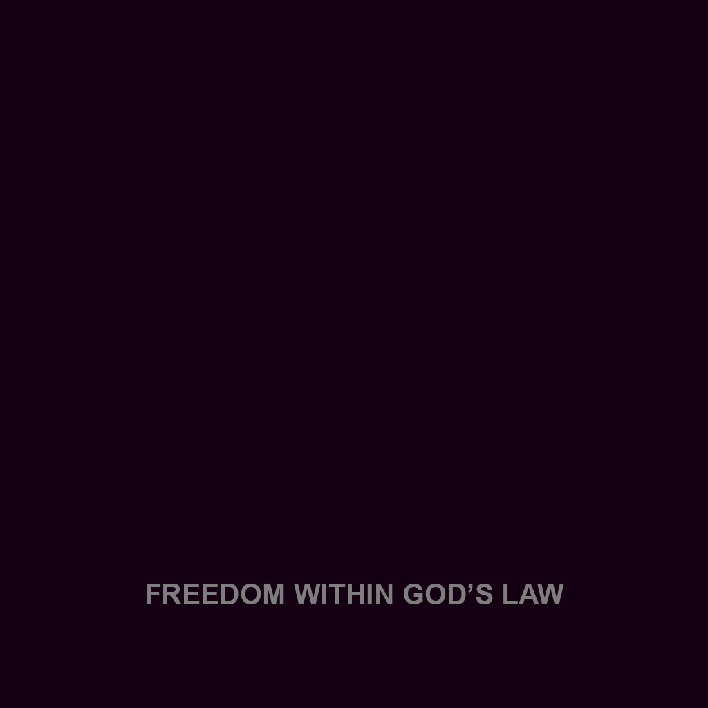 You are currently viewing FREEDOM WITHIN GOD’S LAW