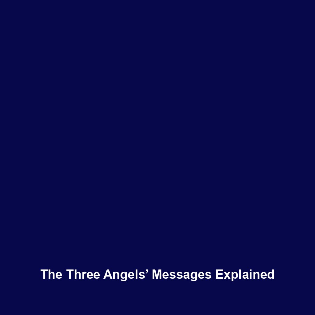 You are currently viewing The Three Angels’ Messages Explained